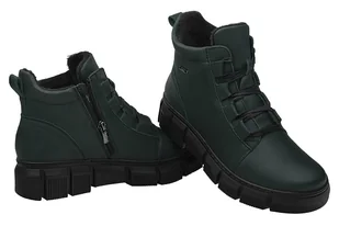 Trzewiki Botki HELIOS Komfort 523 56-Zielony ocieplane na Haluksy - Botki damskie - miniaturka - grafika 4