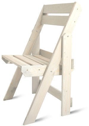 krzesło ogrodowe składane drewniane nowoczesne trwałe 55cm sosna biała