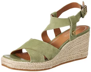 Espadryle damskie - Geox Damskie sandały D PANAREA espadryle Wedge Sandal, Pistachio, 38 EU, Pistachio, 38 EU - grafika 1