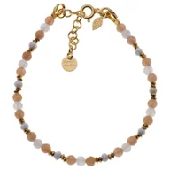 Bransoletki - Bransoletka - Kamień Księżycowy, Słoneczny, Howlit, Hematyt i srebro złocone - miniaturka - grafika 1