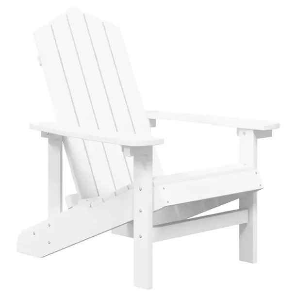 Białe krzesło ogrodowe Adirondack HDPE 73 x 83 x 92 cm