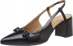 GEOX DAMSKIE CZARNE CZÓŁENKA NA OBCASIE WSUWANE 35 JJO - Czółenka - miniaturka - grafika 1