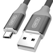 Unitek Premium przewód USB-microUSB Nylon Gray Y-C4026AGY