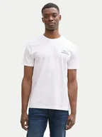 Koszulki męskie - Tom Tailor Denim T-Shirt 1043491 Biały Regular Fit - miniaturka - grafika 1