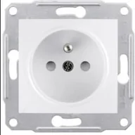 Gniazdka elektryczne - Schneider Electric Gniazdo pojedyncze z/u bez ramki białe EPH2800721 - miniaturka - grafika 1