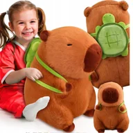 Maskotki i pluszaki - 51Cm Maskotka Kapibara Pluszak Zabawka Z Plecakiem Żółwik Pluszowa 2W1 Xxl - miniaturka - grafika 1
