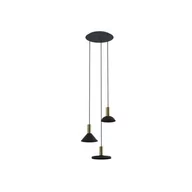 Lampy sufitowe - Nowodvorski Lampa wisząca do salonu GU10 10W HERMANOS III wys. 130cm czarny 8030 - miniaturka - grafika 1