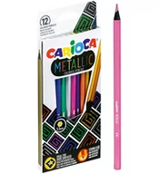 Przybory szkolne - Carioca Kredki ołówkowe metaliczne 12 kolorów CARIOCA - miniaturka - grafika 1