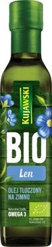 Kujawski Bio olej z lnu tłoczony na zimno 250 ml