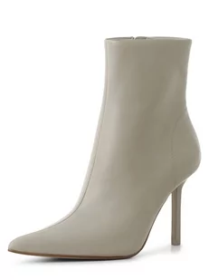 Steve Madden - Damskie botki ze skóry  Iyanna, szary - Botki damskie - miniaturka - grafika 1