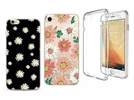 Etui i futerały do telefonów - Novago Kompatybilny z iPhone 7, iPhone 8 4, 7 cali, 3 sztuki, miękkie, przezroczyste i wytrzymałe, z fantazyjnym nadrukiem (wielokolorowe #18) - miniaturka - grafika 1