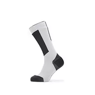 Skarpetki damskie - SEALSKINZ Unisex wodoodporna zimna pogoda średniej długości skarpety z Hydrostop - szary/czarny/żółty, średni - miniaturka - grafika 1