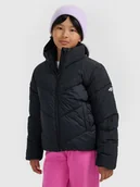 Kurtki i płaszcze dla dziewczynek - 4F Kurtka puchowa z wypełnieniem syntetycznym dziewczęca - czarna 122 (6-7 lat) - miniaturka - grafika 1