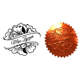 Naklejki Wytłaczane Moc Życzeń Czerwone 10 Szt. - Pasmanteria - miniaturka - grafika 1
