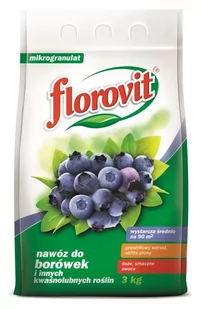 Florovit Nawóz granulowany do borówek i innych kwaśnolubnych roślin worek 3 kg - Nawozy ogrodnicze - miniaturka - grafika 1