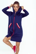 Bluzki damskie - Eldar oversize'owa tunika Enia granatowa 2XL - miniaturka - grafika 1