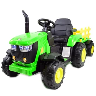 Mega Traktor Na Akumulator Z Przyczepą Zielony /hl3388 - Pojazdy elektryczne dla dzieci - miniaturka - grafika 5