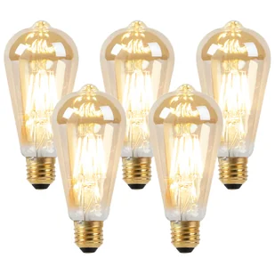 LUEDD Zestaw 5 żarówek LED E27 przyciemniony do ciepłego złota 8W 806 lm 2000-2700K - Żarówki LED - miniaturka - grafika 1