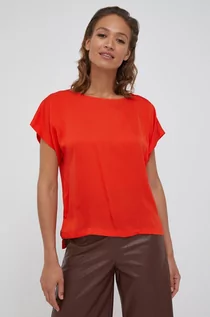 Bluzki damskie - Drykorn Drykorn bluzka Soma damska kolor pomarańczowy gładka - grafika 1