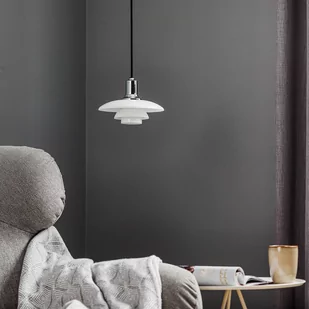 Louis Poulsen PH 2/1 szklana lampa wisząca, chrom - Lampy sufitowe - miniaturka - grafika 2