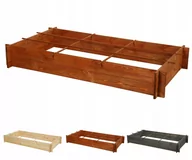 Szklarnie ogrodowe - Drewniana grządka podwyższona donica ogrodowa na warzywa warzywnik 150x80cm / Wamar-Sosenka - miniaturka - grafika 1