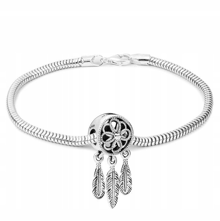 Bransoletka srebrna 21 cm do Pandora CHARMS B139