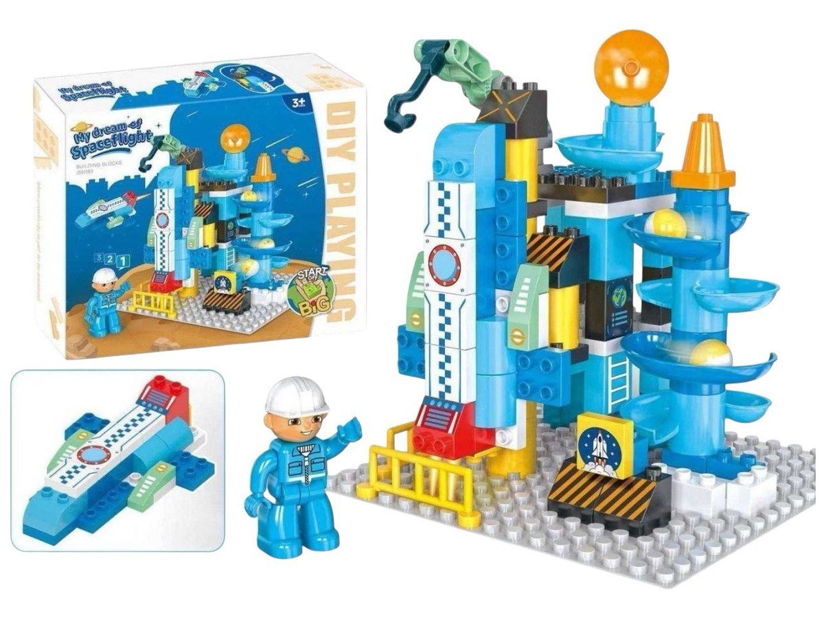 KLOCKI KONSTRUKCYJNE DIY – KOSMICZNA WYRZUTNIA RAKIET 91 ELEMENTÓW 3+