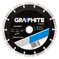 Tarcze do pił - Graphite Tarcza do cięcia 57H870 200 x 25.4 mm diamentowa segmentowa - miniaturka - grafika 1