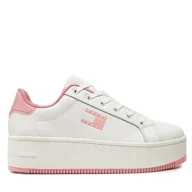 Sneakersy damskie - Sneakersy Tommy Jeans (New) Tjw Flatform Cupsole Ess EN0EN02518 Różowy - miniaturka - grafika 1