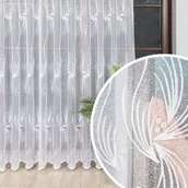 Firany - 107044/000/001/FGD Długa gotowa firana żakardowa z finezyjnym wzorem po całości, kolor biały, rozmiar 300x250 cm - miniaturka - grafika 1