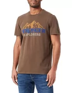 Koszulki męskie - camel active T-shirt męski, Dark Choclate, 3XL - miniaturka - grafika 1