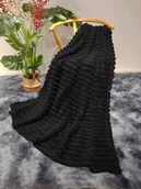 Koce - Cotton World Koc Pluszowy 160x200 Czarny - miniaturka - grafika 1