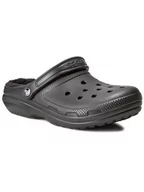 Klapki i japonki męskie - Crocs Klapki Classic Lined Clog 203591 Czarny - miniaturka - grafika 1