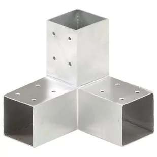 vidaXL Łącznik do słupków w kształcie Y, galwanizowany metal, 71x71 mm - Akcesoria do ogrodzeń - miniaturka - grafika 1