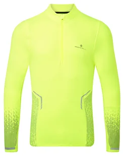RONHILL Bluza biegowa męska TECH REFLECT 1/2 ZIP fluo yellow/reflect - Bluzy sportowe męskie - miniaturka - grafika 1