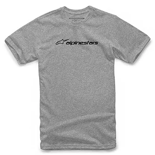 Koszulki męskie - Alpinestars Męski T-shirt liniowy Grey Heather/czarny XL - grafika 1