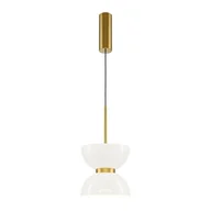 Lampy sufitowe - Złota lampa wisząca, wyszukany klosz MOD178PL-L11G3K z serii KYOTO - miniaturka - grafika 1