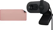 Podkładki pod mysz - Podkładka Logitech Studio Series - DARKER ROSE 956-000053 + Brio 100 960-001585 - miniaturka - grafika 1