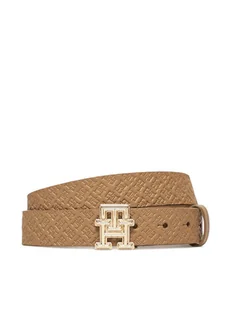 Tommy Hilfiger Pasek Damski Th Monogram 3.0 Mono AW0AW17354 Brązowy - Paski - miniaturka - grafika 1