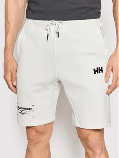 Helly Hansen Szorty sportowe Move Sweat 53710 Biały Regular Fit - Spodnie sportowe męskie - miniaturka - grafika 1