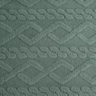 Koc 200 x 220 Design Mikrofibra Warkocz Mięta - Koce - miniaturka - grafika 3