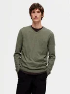 Swetry męskie - Selected Homme Sweter 16090147 Zielony Regular Fit - miniaturka - grafika 1