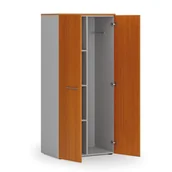 Szafy biurowe - Szafa ubraniowa biurowa PRIMO GRAY, 3 półki, drążek do szafy, 1781 x 800 x 500 mm, szary/czereśnia - miniaturka - grafika 1