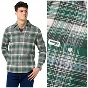 Koszule damskie - Wrangler BRUSHED 1 PKT SHIRT klasyczna koszula bawełniana męska w kratę XL - miniaturka - grafika 1