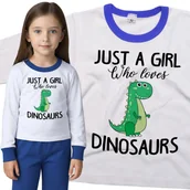 Piżamy dla dziewczynek - Piżama dziecięca Dziewczyna Która Kocha Dinozaury 98/104 - VoloDonum - miniaturka - grafika 1