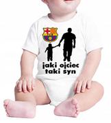 Body dla niemowląt - 2037 BODY DZIECIĘCE FC BARCELONA JAKI OJCIEC 74 - miniaturka - grafika 1