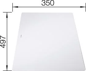 BLANCO 234045 Deska szklana biała do AXIA III 497 x 350 mm - Akcesoria do armatury i ceramiki - miniaturka - grafika 4