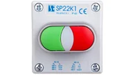 Inne akcesoria elektryczne - Spamel Spółdzielnia Inwalidów Kaseta sterownicza 1-otworowa podwójny zielony/czerwony 1Z 1R szara IP65 1x dławnica szara M20 SP22K1\21-1 - miniaturka - grafika 1