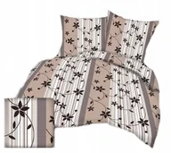 Pościel - pościel bawełna lux 180x200 + 2 poszewka B 385 omega brąz - miniaturka - grafika 1
