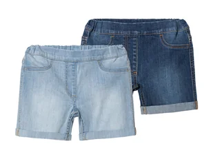 lupilu® Szorty jeansowe dziecięce, 2 pary (Niebieski, 122/128) - Spodnie i spodenki dla dziewczynek - miniaturka - grafika 1